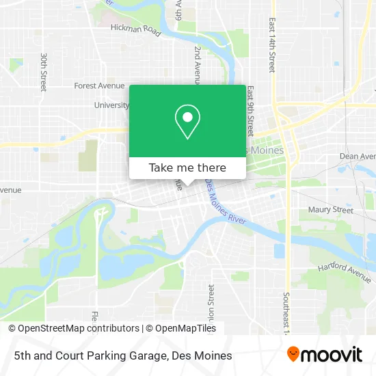 5th and Court Parking Garage map