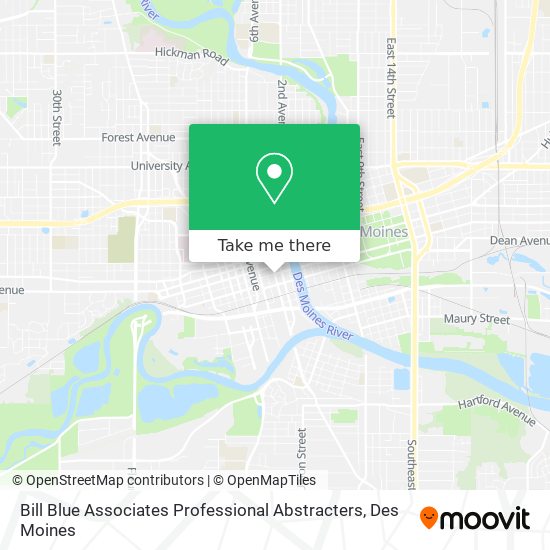 Bill Blue Associates Professional Abstracters map