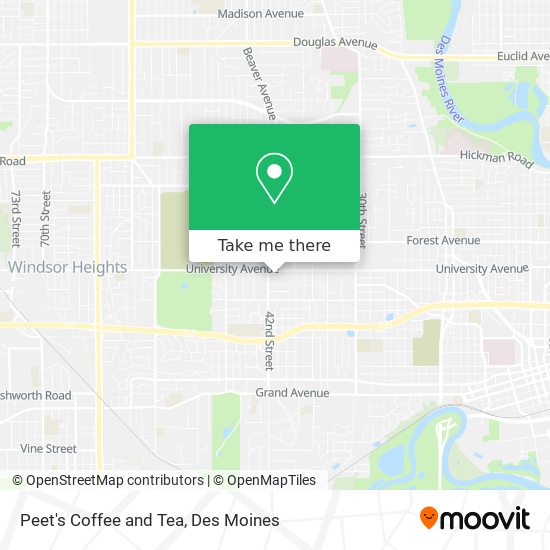 Peet's Coffee and Tea map