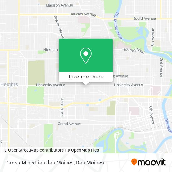 Cross Ministries des Moines map