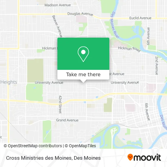 Cross Ministries des Moines map