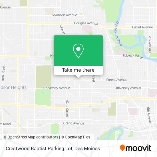 Crestwood Baptist Parking Lot map