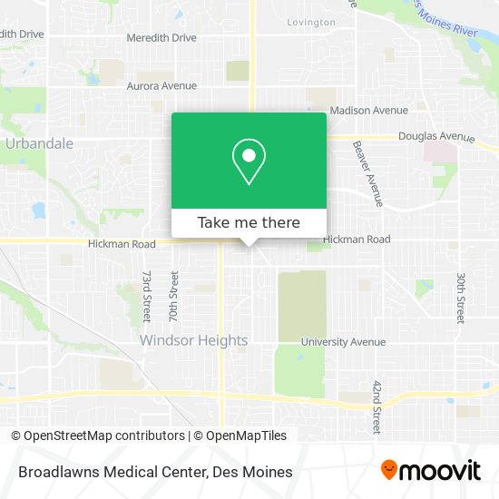 Broadlawns Medical Center map