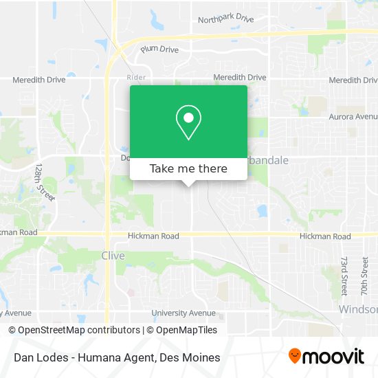 Dan Lodes - Humana Agent map