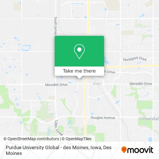 Purdue University Global - des Moines, Iowa map