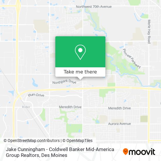 Mapa de Jake Cunningham - Coldwell Banker Mid-America Group Realtors