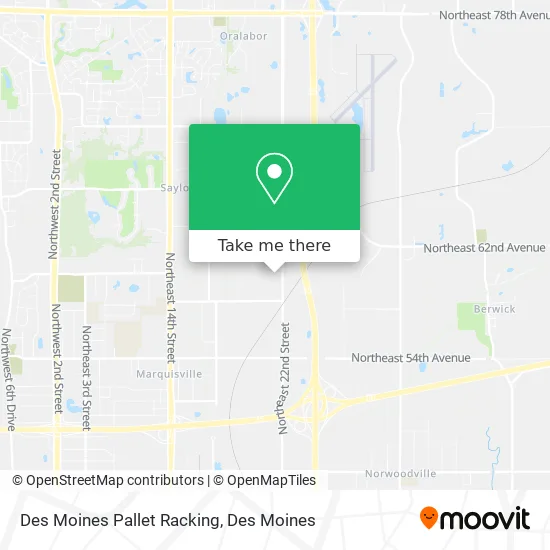 Des Moines Pallet Racking map