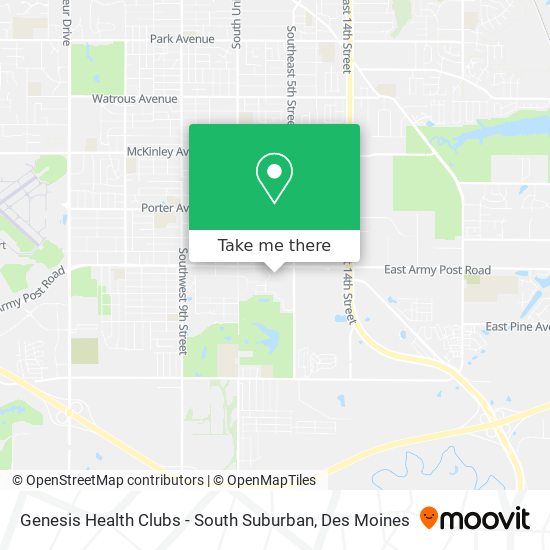 Genesis Health Clubs - South Suburban map