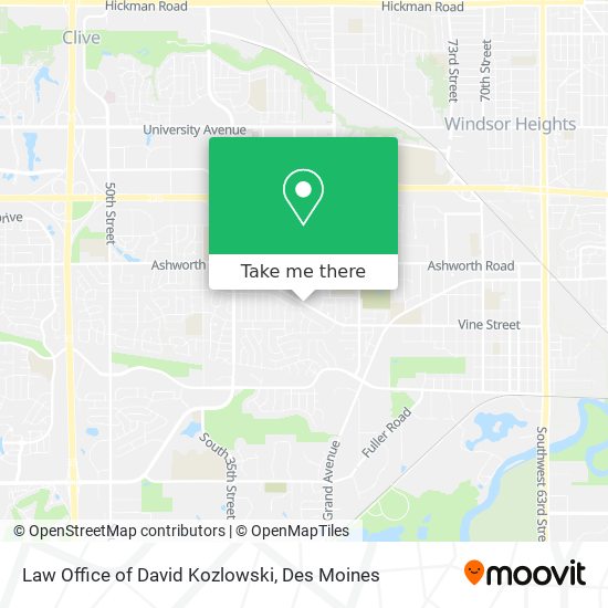 Law Office of David Kozlowski map