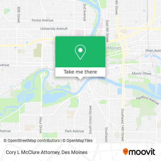 Cory L McClure Attorney map