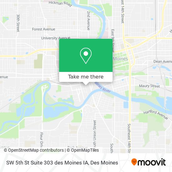 SW 5th St Suite 303 des Moines IA map