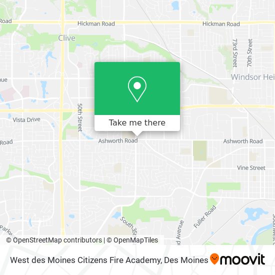 Mapa de West des Moines Citizens Fire Academy