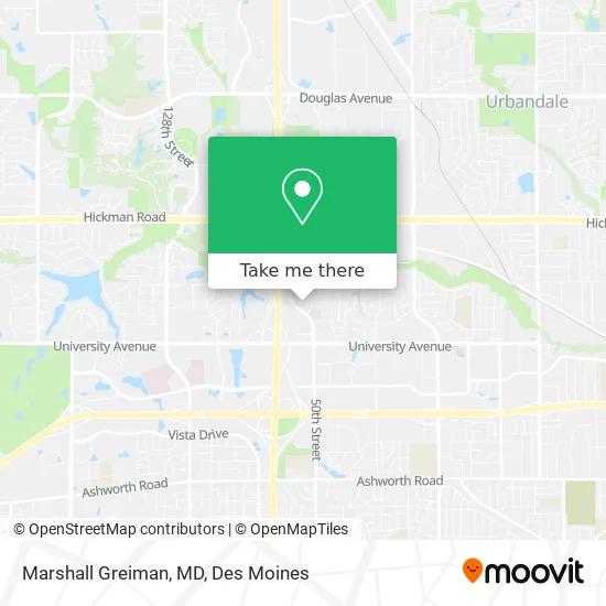 Marshall Greiman, MD map