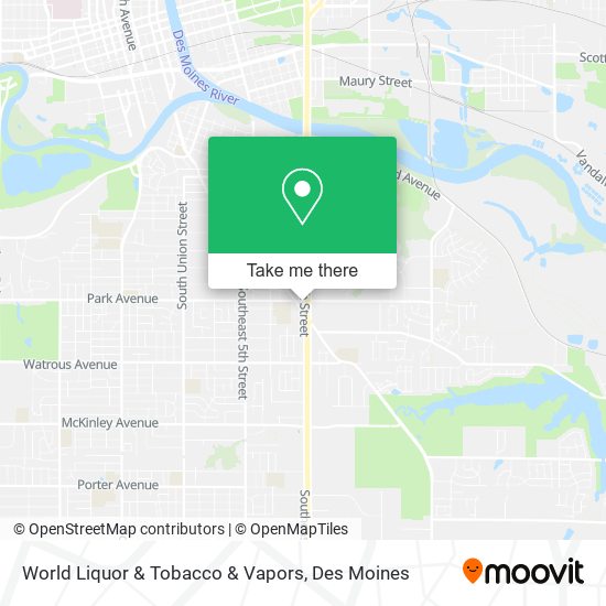 World Liquor & Tobacco & Vapors map