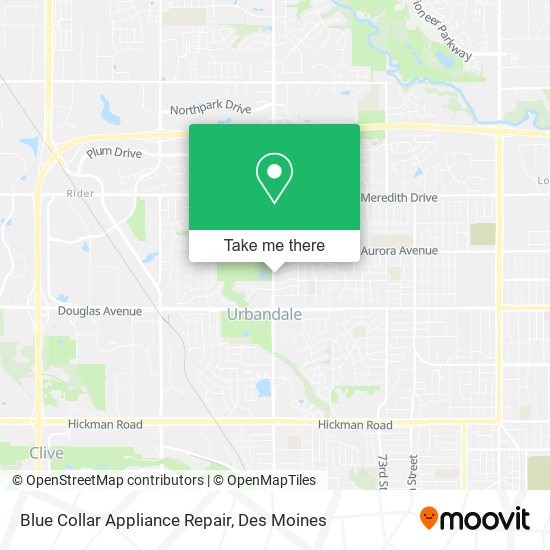 Blue Collar Appliance Repair map