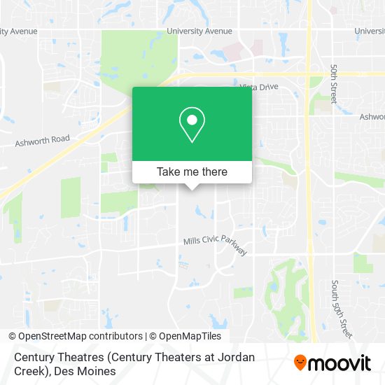 Century Theatres (Century Theaters at Jordan Creek) map