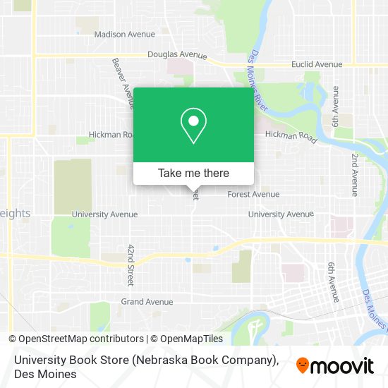 Mapa de University Book Store (Nebraska Book Company)