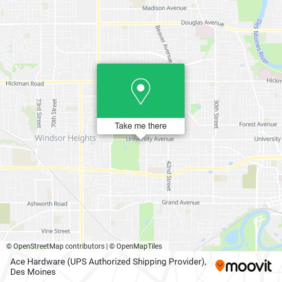 Ace Hardware (UPS Authorized Shipping Provider) map