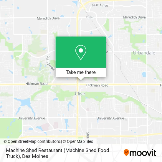 Mapa de Machine Shed Restaurant (Machine Shed Food Truck)