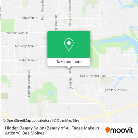 Hidden Beauty Salon (Beauty of All Faces Makeup Artistry) map