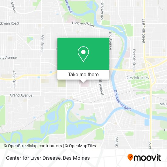 Center for Liver Disease map