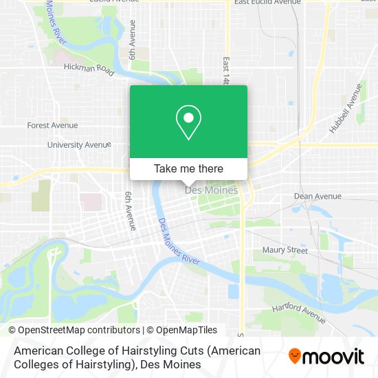 American College of Hairstyling Cuts (American Colleges of Hairstyling) map