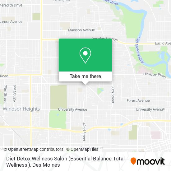 Diet Detox Wellness Salon (Essential Balance Total Wellness,) map