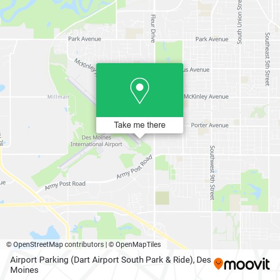 Mapa de Airport Parking (Dart Airport South Park & Ride)