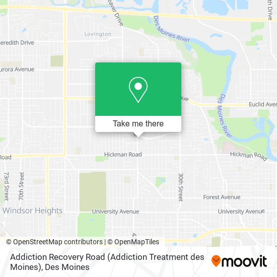 Addiction Recovery Road (Addiction Treatment des Moines) map