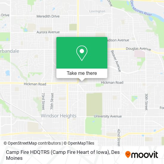 Camp Fire HDQTRS (Camp Fire Heart of Iowa) map