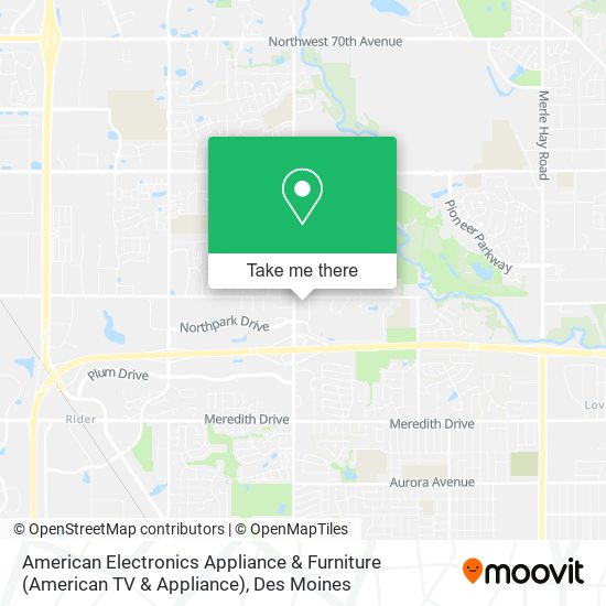 Mapa de American Electronics Appliance & Furniture (American TV & Appliance)