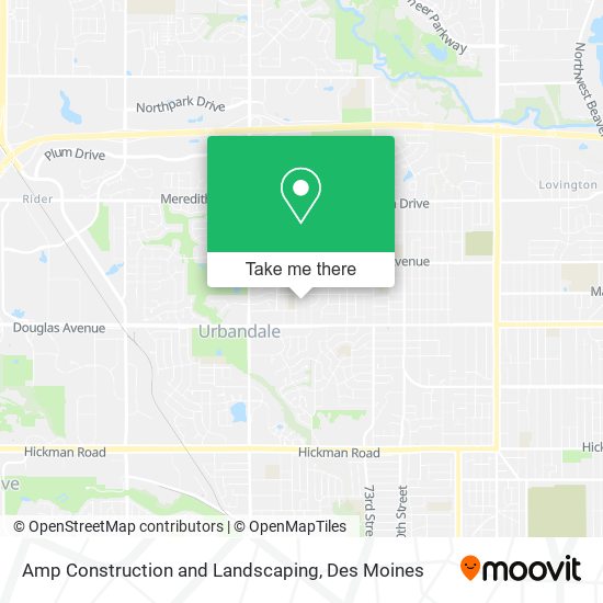 Amp Construction and Landscaping map