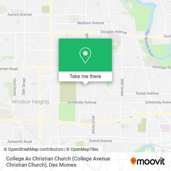 College Av Christian Church map