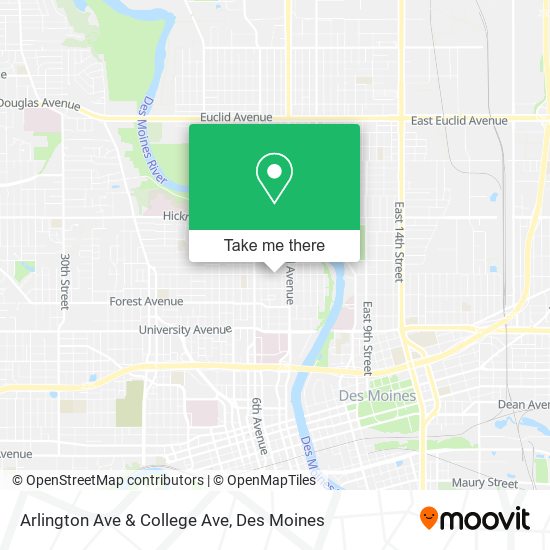 Arlington Ave & College Ave map
