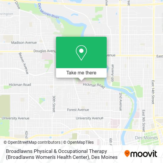 Broadlawns Physical & Occupational Therapy (Broadlawns Women's Health Center) map