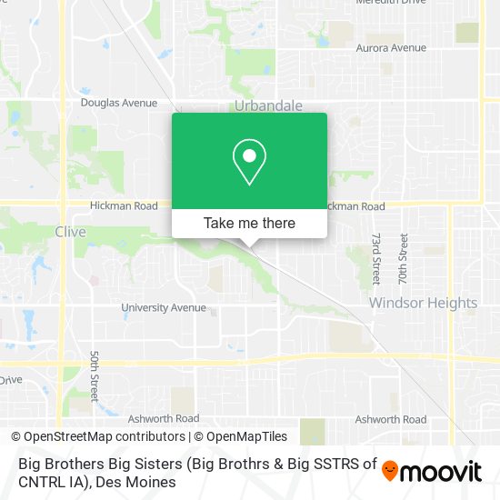 Big Brothers Big Sisters (Big Brothrs & Big SSTRS of CNTRL IA) map