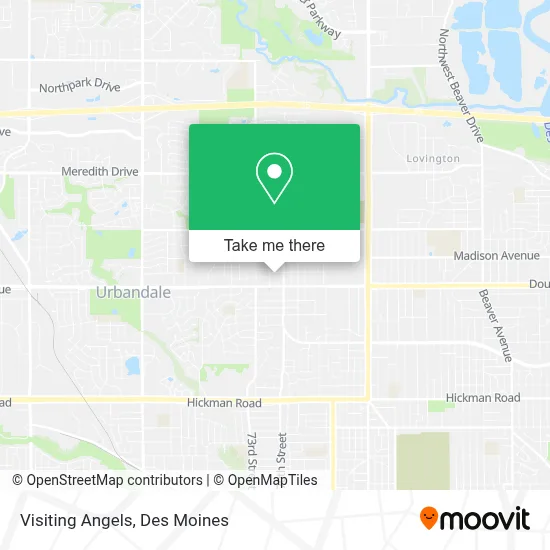 Visiting Angels map