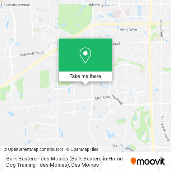Bark Busters - des Moines (Bark Busters in-Home Dog Training - des Moines) map