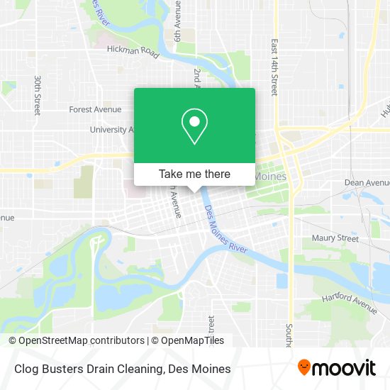 Clog Busters Drain Cleaning map