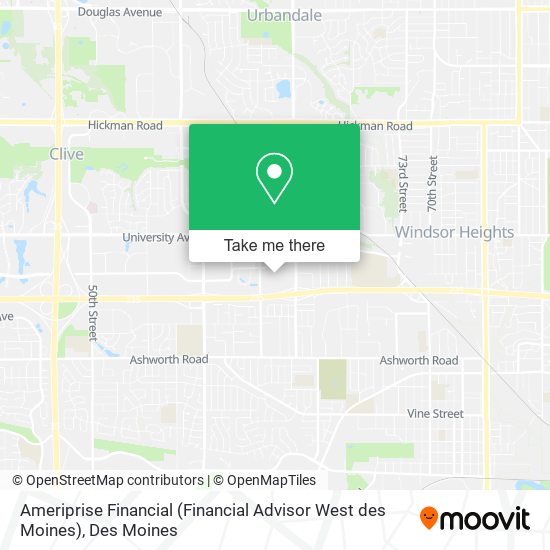 Ameriprise Financial (Financial Advisor West des Moines) map