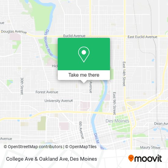College Ave & Oakland Ave map