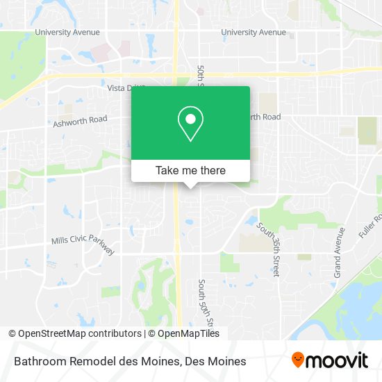 Bathroom Remodel des Moines map