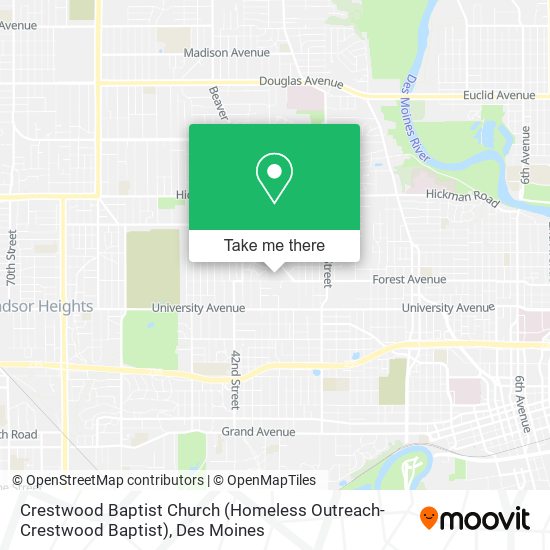 Crestwood Baptist Church (Homeless Outreach-Crestwood Baptist) map