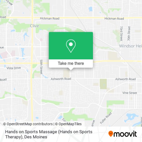 Hands on Sports Massage map