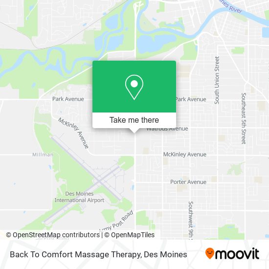 Back To Comfort Massage Therapy map