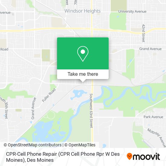 CPR-Cell Phone Repair (CPR Cell Phone Rpr W Des Moines) map