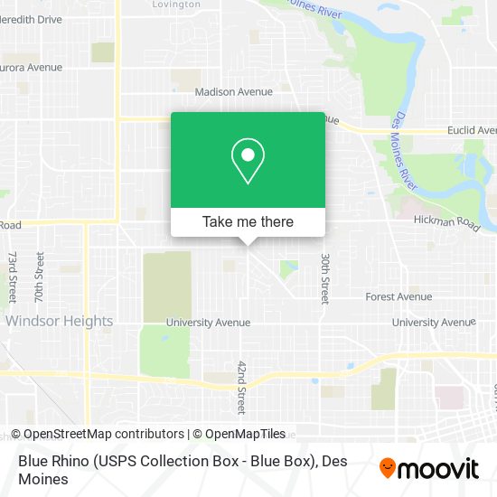 Blue Rhino (USPS Collection Box - Blue Box) map