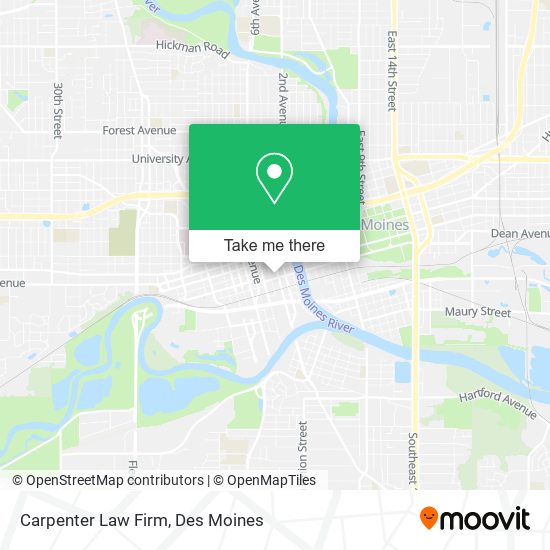 Carpenter Law Firm map