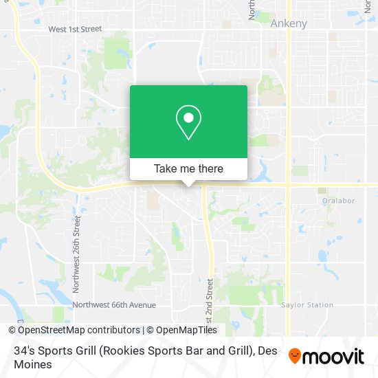 34's Sports Grill (Rookies Sports Bar and Grill) map