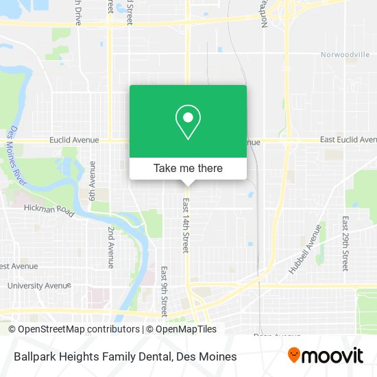 Mapa de Ballpark Heights Family Dental